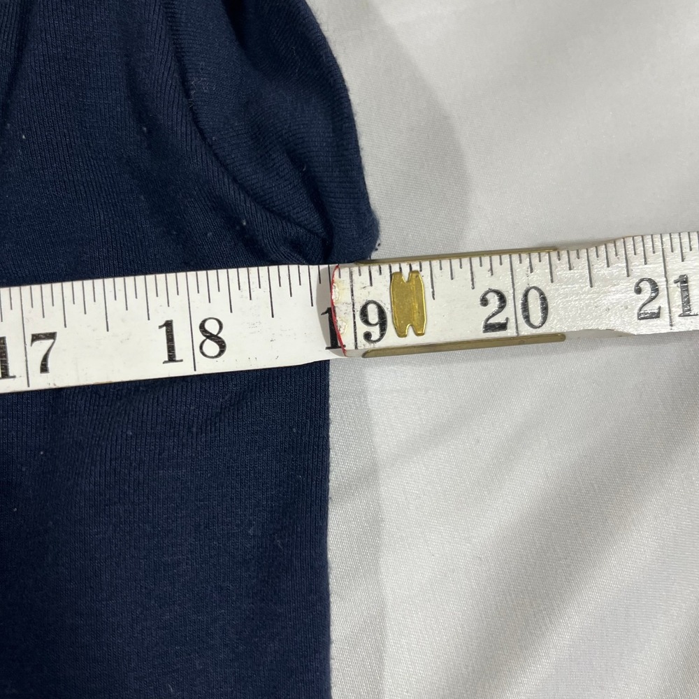 Banana Republic Midi Dress Women Large Navy Blue Good Cap Sleeve Side Slit - Picture 10 of 12